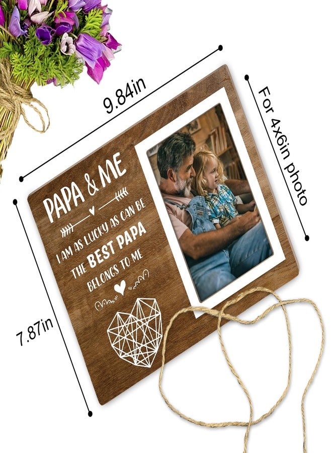 Itsoly Grandpa Picture Frame, PaPa Photo Frame, Gift for Grandpa Papa from Grandson Granddaughter,Papa Gifts from Grandkids, Birthday, Christmas, Father's Day, PAPA & ME 4x6 Photo12P112 - Image 5